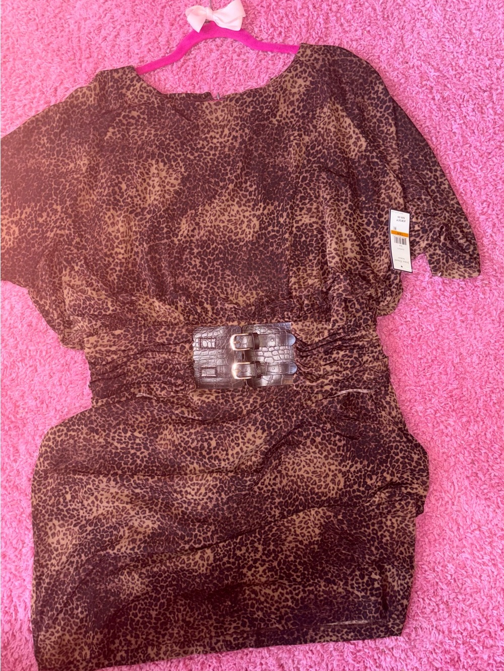 Jessica Howard Brown Leopard Print Dress